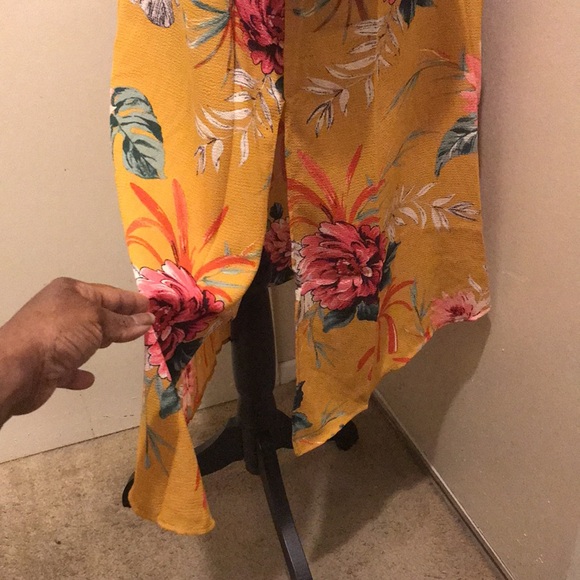 Floral Yellow Kimono Cardigan Size Small - Picture 7 of 11